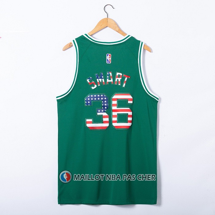 Maillot Boston Celtics Marcus Smart NO 36 75th Bandera Edition Vert